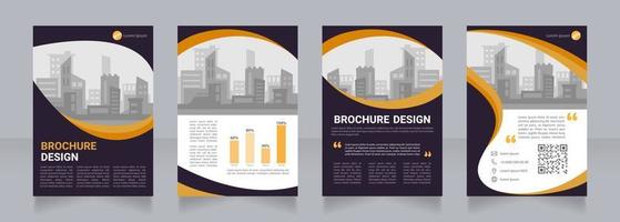 Architekturdesign Business Blanko-Broschüre Design. QR-Code. vorlagensatz mit kopierraum für text. Sammlung vorgefertigter Unternehmensberichte. editierbare 4 Papierseiten vektor