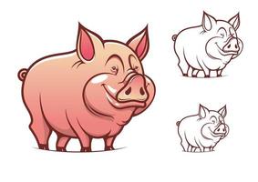 Cartoon rosa Schwein vektor