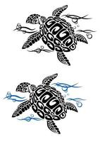 Schildkröte im Meerwasser vektor