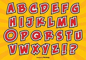 Comic-Stil Alphabet Set vektor