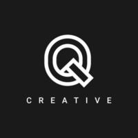 q Brief Symbol Symbol Logo Design, minimalistisches und kreatives Linientyp Logo Vektordesign vektor