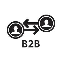 b2b vektor ikon. b2b symbol begrepp illustration.