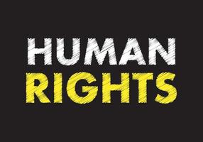 mänsklig rättigheter skrivning text på svart svarta tavlan. vektor illustration.