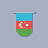 illustration av azerbaijan flagga mall vektor