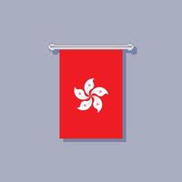 Illustration der Hongkong-Flaggenvorlage vektor