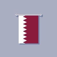 illustration av qatar flagga mall vektor