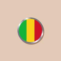 illustration der mali-flaggenschablone vektor