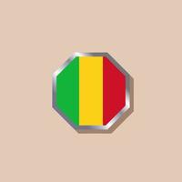 illustration der mali-flaggenschablone vektor