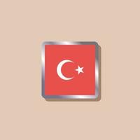 illustration der türkei-flaggenvorlage vektor