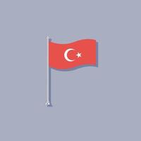 illustration der türkei-flaggenvorlage vektor