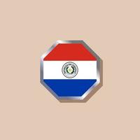 illustration av paraguay flagga mall vektor