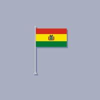 Illustration der Bolivien-Flaggenvorlage vektor