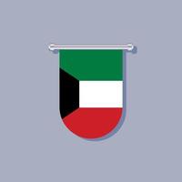 Illustration der Kuwait-Flaggenvorlage vektor