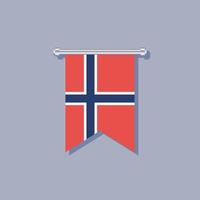 illustration av Norge flagga mall vektor