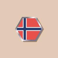 illustration av Norge flagga mall vektor