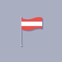 Illustration der österreichischen Flaggenvorlage vektor