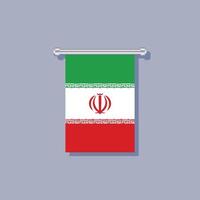 Illustration der iranischen Flaggenvorlage vektor