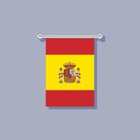 Illustration der spanischen Flaggenvorlage vektor