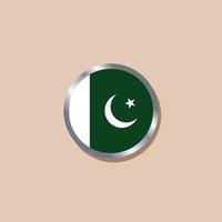 Illustration der pakistanischen Flaggenvorlage vektor