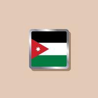 Illustration der jordanischen Flaggenvorlage vektor