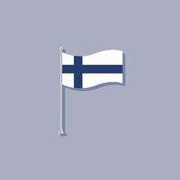 Illustration der finnischen Flaggenvorlage vektor