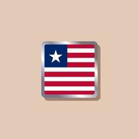 Illustration der Liberia-Flaggenvorlage vektor