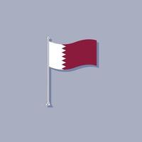 Illustration der Katar-Flaggenvorlage vektor