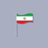 Illustration der iranischen Flaggenvorlage vektor