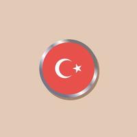 illustration der türkei-flaggenvorlage vektor