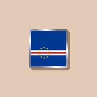 Illustration der Flaggenvorlage von Kap Verde vektor
