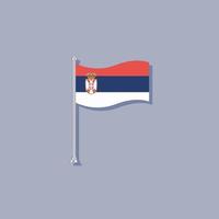 illustration av serbia flagga mall vektor