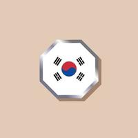 illustration av söder korea flagga mall vektor
