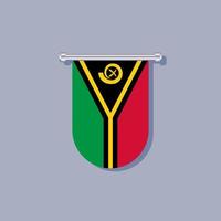 Illustration der Vanuatu-Flaggenvorlage vektor