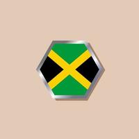 illustration av jamaica flagga mall vektor