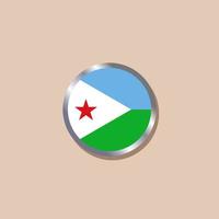 Illustration der Flaggenvorlage von Dschibuti vektor