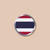 Illustration der Thailand-Flaggenvorlage vektor