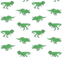 Vektor nahtloses Muster von handgezeichneten Dinosauriern
