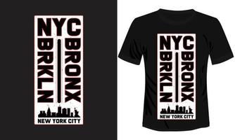 nyc bronx brkln new york city t-shirt design vektor