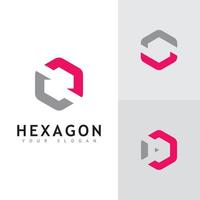 kreatives Hexagon-Logo-Vektordesign vektor