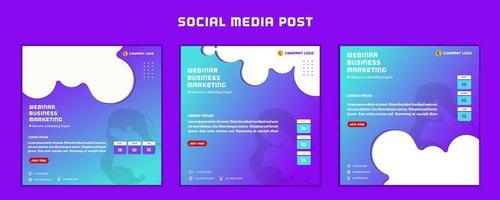 Social-Media-Post-Vorlage modernes Design, für digitales Online-Marketing oder Poster-Marketing-Vorlage vektor