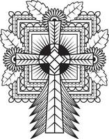 Jesus korsa i blommig design, katolik kristen korsa