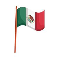 mexikanska flaggan vajar vektor