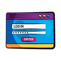 Login-Account-Vorlage vektor