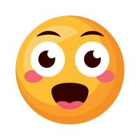 Emoji-Gesicht überrascht vektor