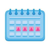 kalender med menstruations- dagar vektor