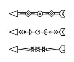 tribal pil linje konst illustration vektor