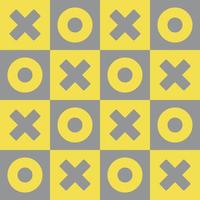 kariertes Hintergrundmuster Tic Tac Toe-Spiel vektor