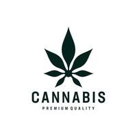 cannabis blad logotyp design vektor inspiration