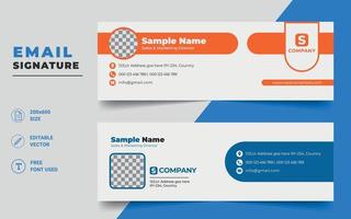 företags- företag e-post signatur mall design vektor