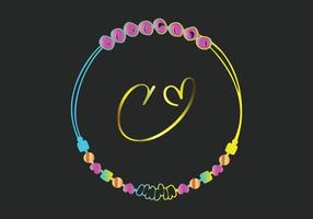 c monogramme armbanddesign, schmuck, hochzeitsvektorschablone vektor